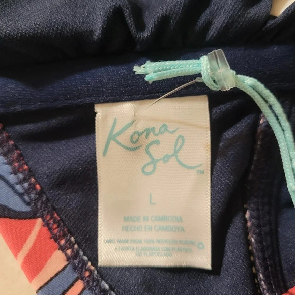 NWT Kona Sol Strapless Floral One Piece Swim Suit - Picture 14 of 15